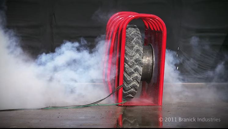 Tire Explosion in slow motion