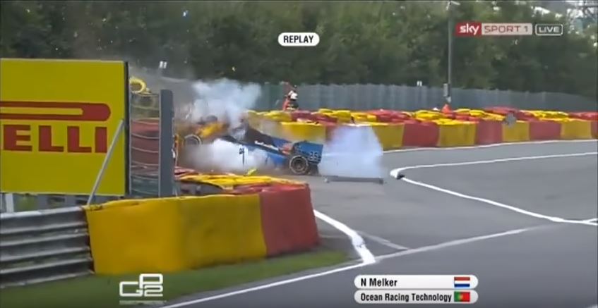 Nigel Melker Crash Spa-Francorchamps