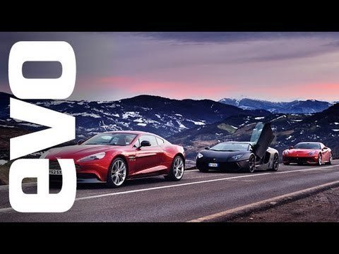 Ferrari F12 vs Lamborghini Aventador vs Aston Martin Vanquish