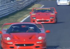 Ferrari F40 vs F50 vs F355 vs Diablo GT op Suzuka