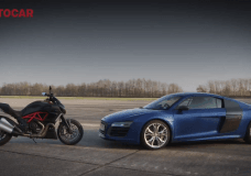 Is een Audi R8 V10 Plus sneller dan een Ducati?