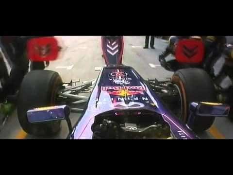 Pitstop record van Red Bull en Webber