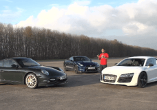 DRIVE - Audi R8 V10 Plus vs Porsche 911 Turbo S vs Litchfield GT-R