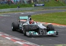 Michael Schumacher op Nordschleife in Mercedes F1
