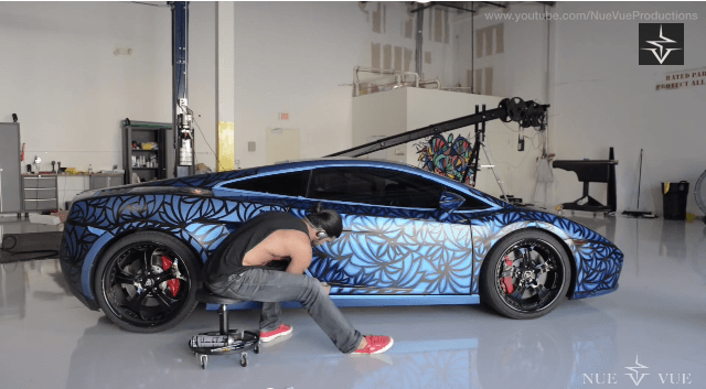 Alexander Mijares Beschilderd Lamborghini Gallardo