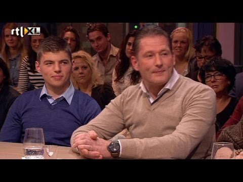Jos en Max Verstappen bij RTL Late Night