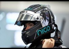 De nieuwe helm van Nico Rosberg