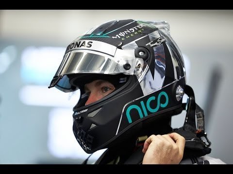 De nieuwe helm van Nico Rosberg