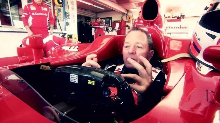 Martin Brundle test de Ferrari F10 op Fiorano