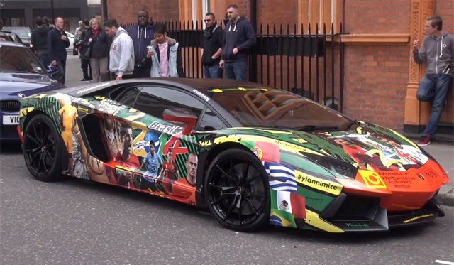 Lamborghini Aventador met WK 2014 Wrap
