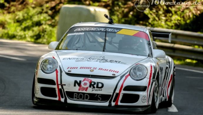 Porsche 911 GT3 Cup in actie tijdens Hillclimb