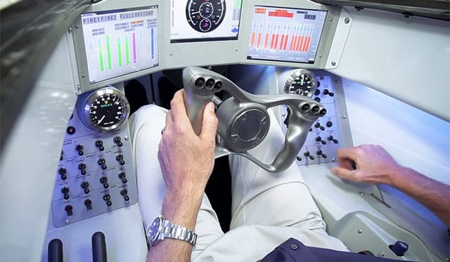 De cockpit van de Bloodhound SSC