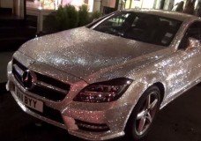 Mercedes CLS bedekt in Swarovski kristallen