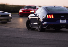 Trio Test: Challenger Hellcat vs Camaro Z28 vs Mustang GT