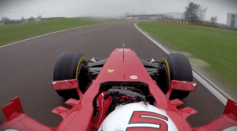 De eerste werkdag van Vettel bij Ferrari
