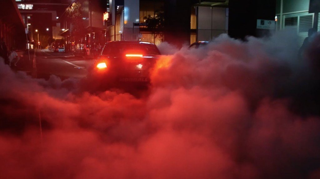 Ford XR6T rolling burnout in Melbourne