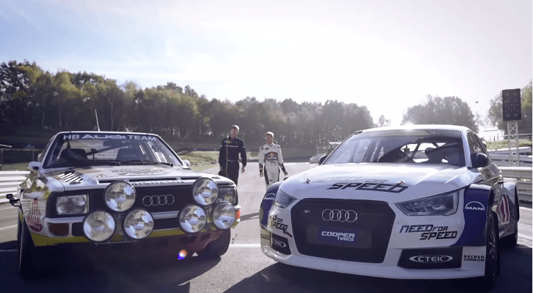 Walter Röhrl neemt plaats in de Audi S1 EKS RX quattro