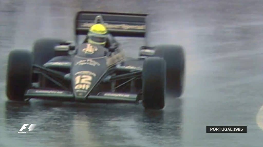 Senna's eerste Grand Prix overwinning