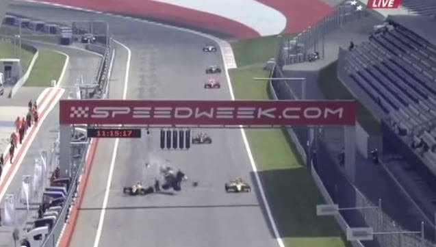 F1-coureur Merhi twee races geschorst na oliedomme crash