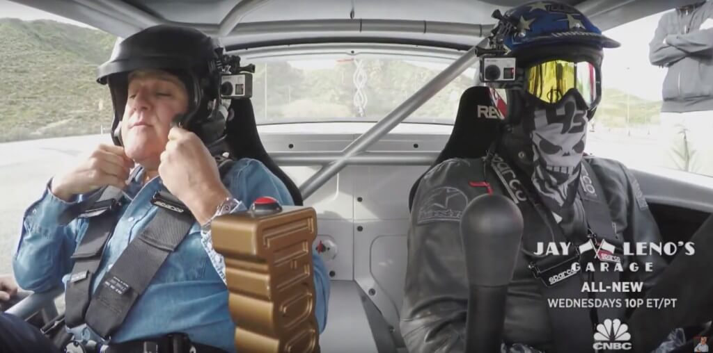 Jay Leno en Ken Block super drift