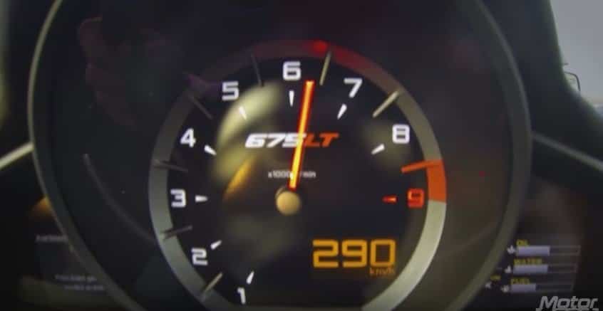 McLaren 675LT 0-290 kmh