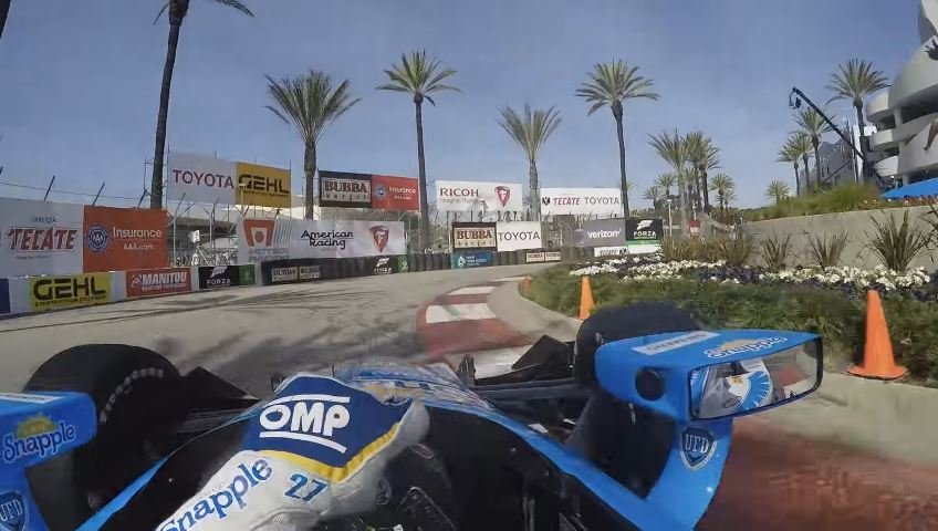 IndyCar-coureur door elkaar geschud op Long Beach