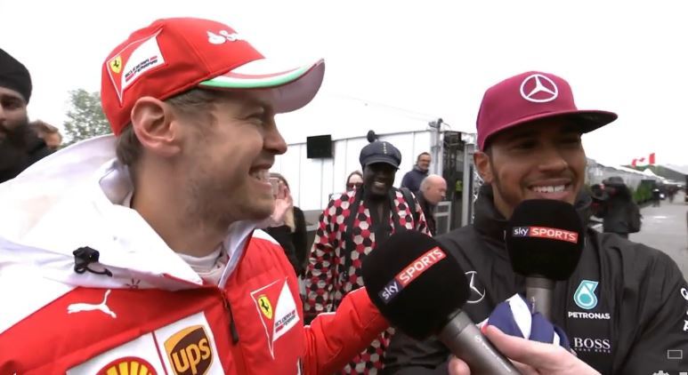 Hamilton en Vettel op zoek naar de zeemeeuw
