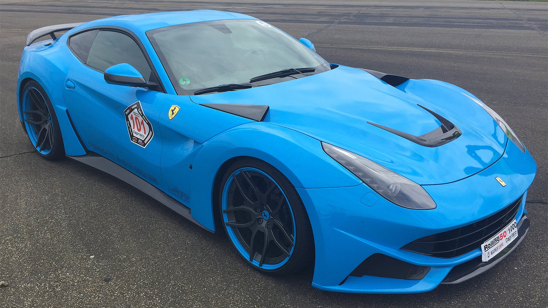 Video Novitec Rosso Ferrari F12 N Largo Is Smurf Blauw