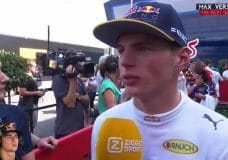 Max Verstappen is boos op Ferrari-coureurs