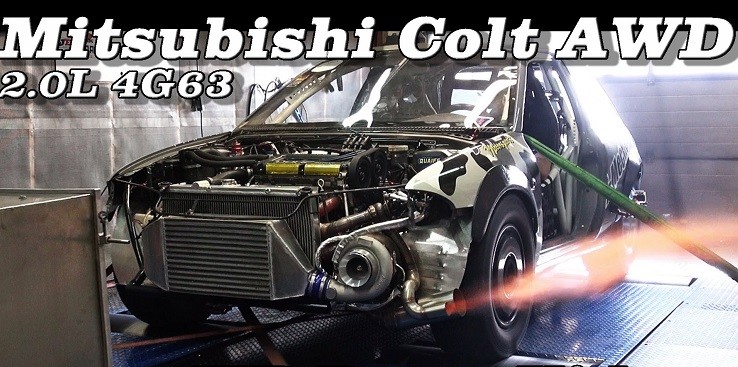 Deze Mitsubishi Colt heeft 1.296 pk!