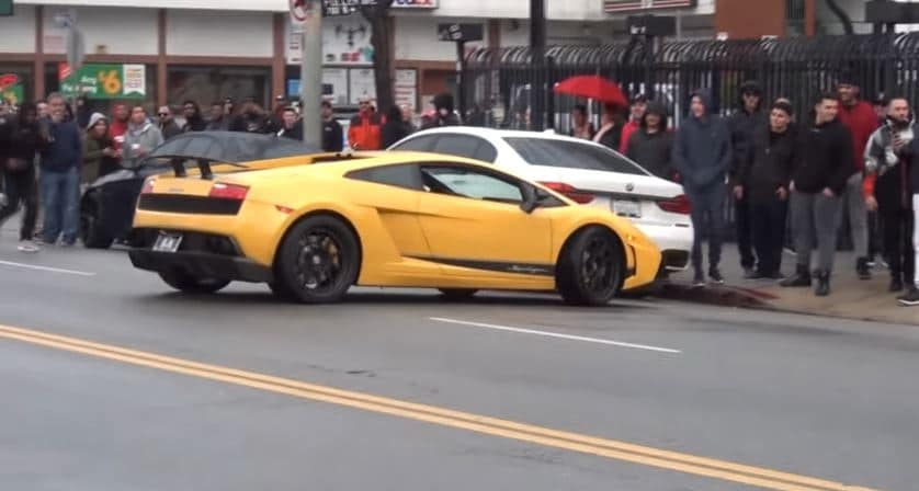 Lamborghini Gallardo Superleggera gaat bijna in de fout