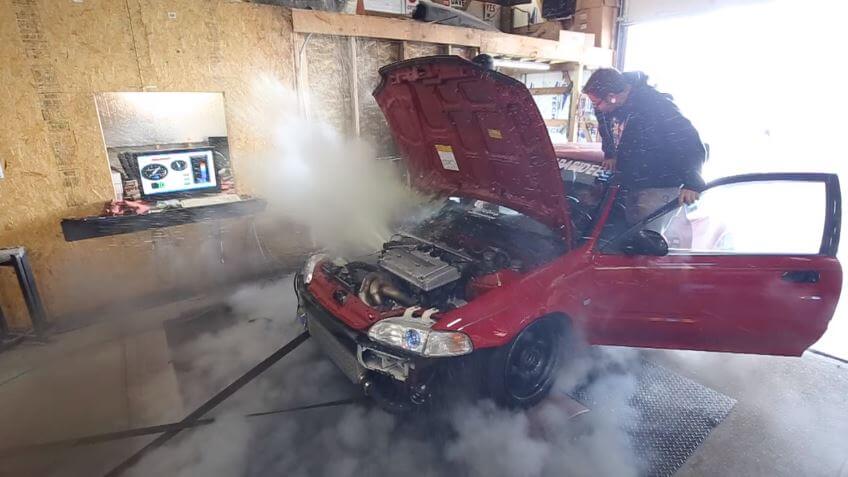 Civic-motor overleefd dyno test niet