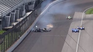 Newgarden als eerste coureur in de fout tijdens Indy 500 Trainingen