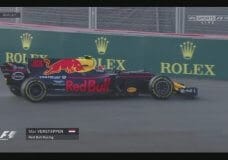 Max Verstappen crasht in Baku