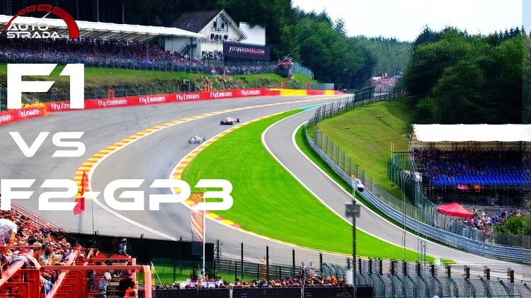 2017 F1 vs F2 - GP3 - Porsche Supercup [Eau Rouge - Raidillon Vergelijking]