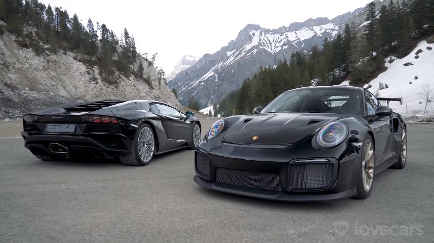 911 GT2 RS & Aventador S naar de Zwitserse Alpen