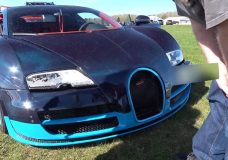 Bugatti Veyron Grandsport Vitesse knalt tegen afzetting