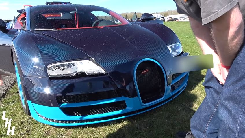 Bugatti Veyron Grandsport Vitesse knalt tegen afzetting