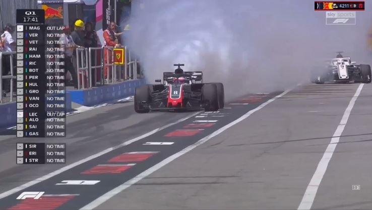 Romain Grosjean Engine Failure Canada