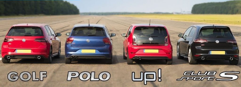 VW Golf GTI vs Polo GTI vs Up GTI vs Golf Clubsport S