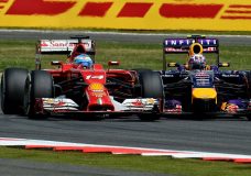 Vettel vs Alonso British GP 2014