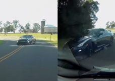 Nissan GT-R mist Dashcammer op een haar