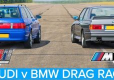BMW E30 M3 vs Audi RS2 Dragrace