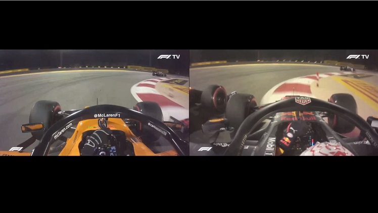 Side by side Verstappen vs Sainz in Bahrein
