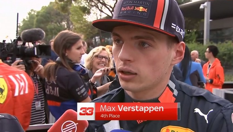 Verstappen praat met Sky Sports na GP China