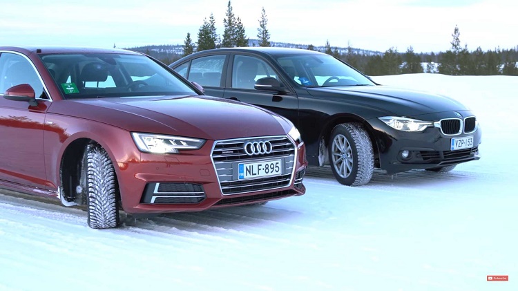 VIDEO Audi Quattro vs BMW xDrive in sneeuwtest