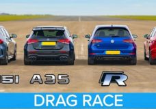 BMW M135i vs AMG A35 vs Audi S3 vs VW Golf R