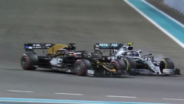 Bottas en Grosjean crashen in FP2 Abu Dhabi