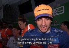 Interview Carlos Sainz op het podium