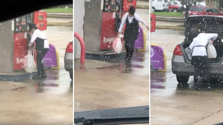Hassy Bij wet plakboek VIDEO: Vrouw tankt een paar liter benzine in een plastic tasje